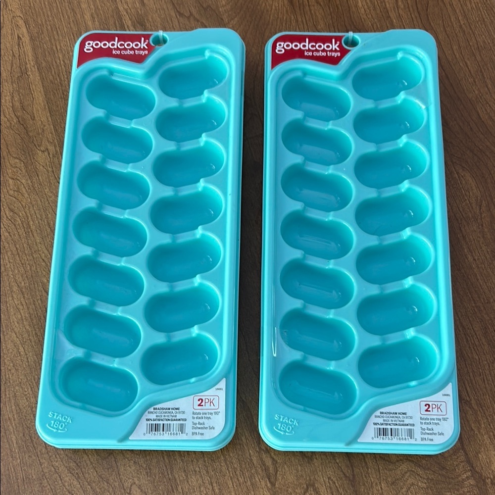 4 GoodCook Aqua Ice Cube Trays